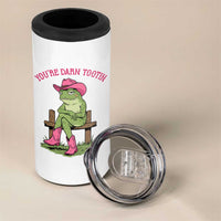 You're Darn Tootin 4 in 1 Can Cooler Tumbler Funny Cowgirl Frog Sarcastic Meme