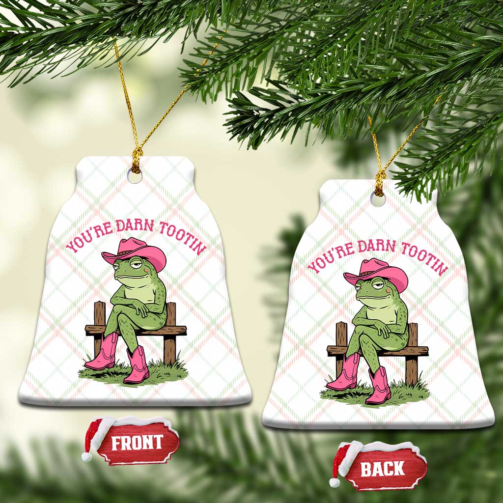 You're Darn Tootin Ceramic Ornament Funny Cowgirl Frog Sarcastic Meme