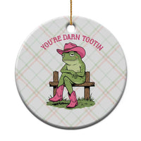 You're Darn Tootin Ceramic Ornament Funny Cowgirl Frog Sarcastic Meme