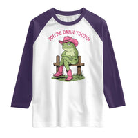 You're Darn Tootin Raglan Shirt Funny Cowgirl Frog Sarcastic Meme