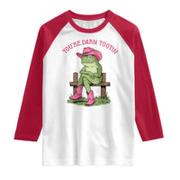 You're Darn Tootin Raglan Shirt Funny Cowgirl Frog Sarcastic Meme