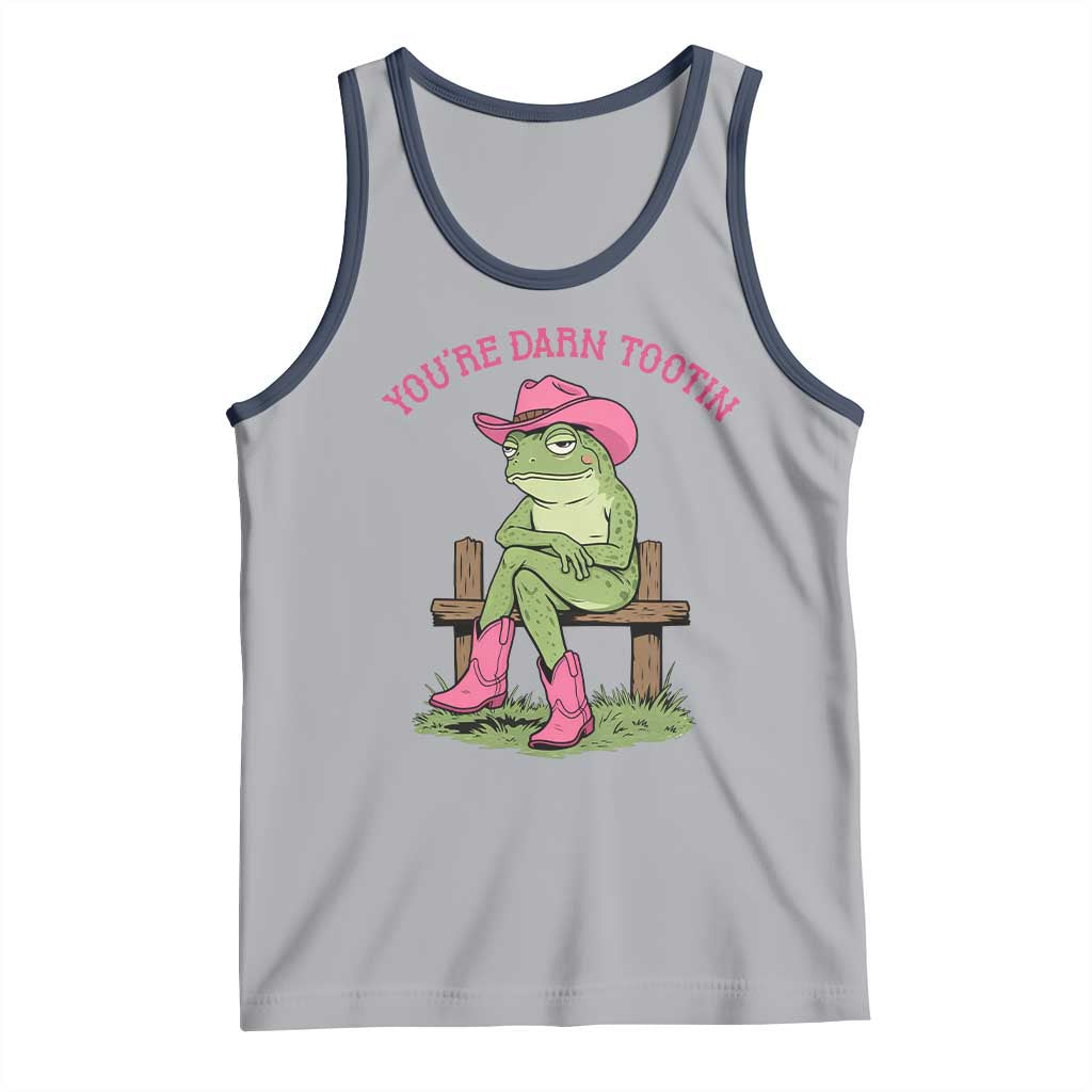 You're Darn Tootin Tank Top Funny Cowgirl Frog Sarcastic Meme