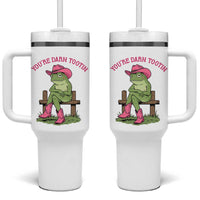 You're Darn Tootin Tumbler With Handle Funny Cowgirl Frog Sarcastic Meme