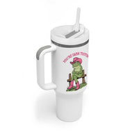 You're Darn Tootin Tumbler With Handle Funny Cowgirl Frog Sarcastic Meme