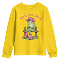 You're Darn Tootin Youth Sweatshirt Funny Cowgirl Frog Sarcastic Meme