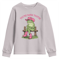You're Darn Tootin Youth Sweatshirt Funny Cowgirl Frog Sarcastic Meme
