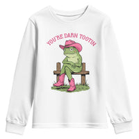 You're Darn Tootin Youth Sweatshirt Funny Cowgirl Frog Sarcastic Meme