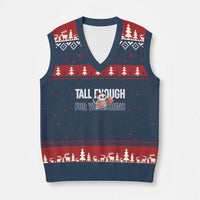 Tall Enough For Your Shins V-Neck Knit Sweater Vest Funny Possum Boxing Meme