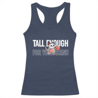 Tall Enough For Your Shins Racerback Tank Top Funny Possum Boxing Meme