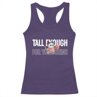Tall Enough For Your Shins Racerback Tank Top Funny Possum Boxing Meme