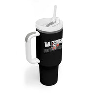 Tall Enough For Your Shins Tumbler With Handle Funny Possum Boxing Meme