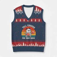 Tall Enough For Your Shins V-Neck Knit Sweater Vest Funny Possum Meme