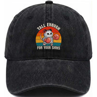 Tall Enough For Your Shins Washed Cotton Baseball Cap Funny Possum Meme