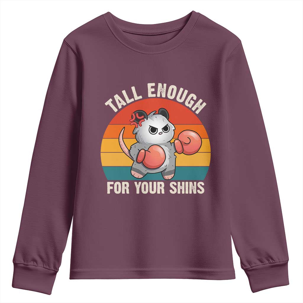 Tall Enough For Your Shins Youth Sweatshirt Funny Possum Meme