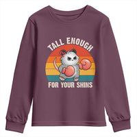 Tall Enough For Your Shins Youth Sweatshirt Funny Possum Meme