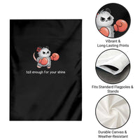 Tall Enough For Your Shins Garden Flag Funny Possum Sarcastic Meme