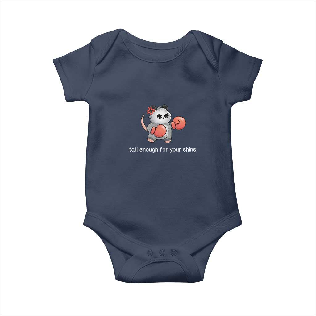 Tall Enough For Your Shins Baby Onesie Funny Possum Sarcastic Meme