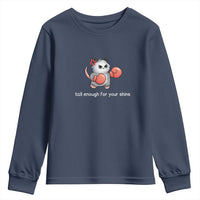 Tall Enough For Your Shins Youth Sweatshirt Funny Possum Sarcastic Meme