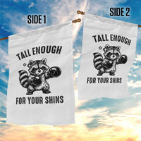 Tall Enough For Your Shins Garden Flag Funny Raccoon Boxing Meme