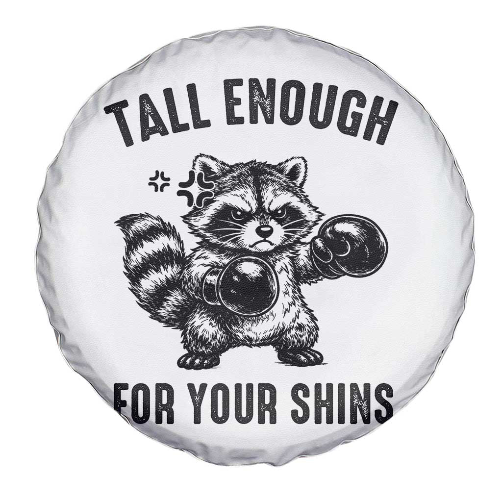 Tall Enough For Your Shins Spare Tire Cover Funny Raccoon Boxing Meme