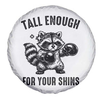Tall Enough For Your Shins Spare Tire Cover Funny Raccoon Boxing Meme