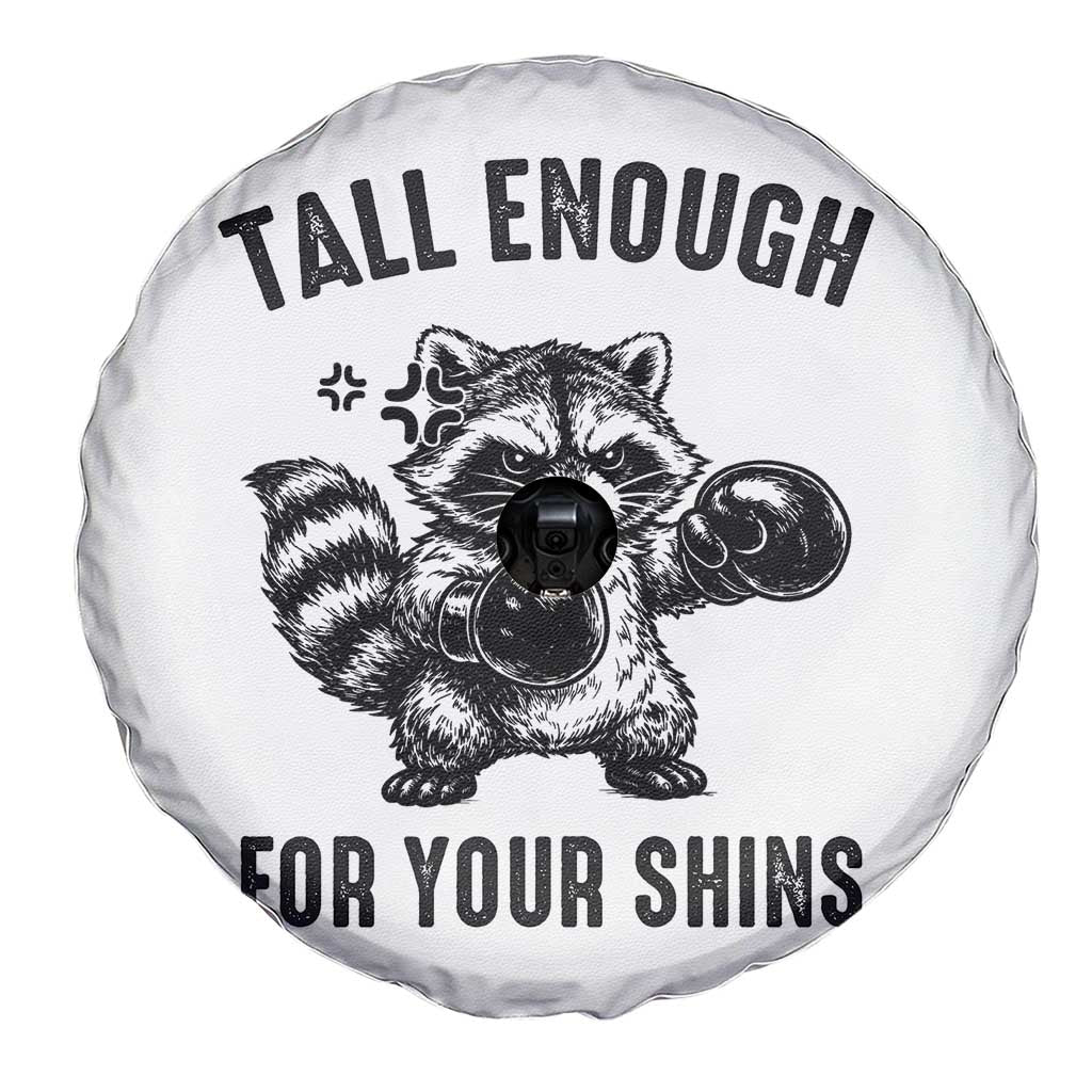 Tall Enough For Your Shins Spare Tire Cover Funny Raccoon Boxing Meme