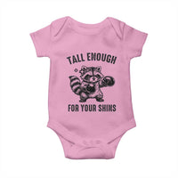 Tall Enough For Your Shins Baby Onesie Funny Raccoon Boxing Meme