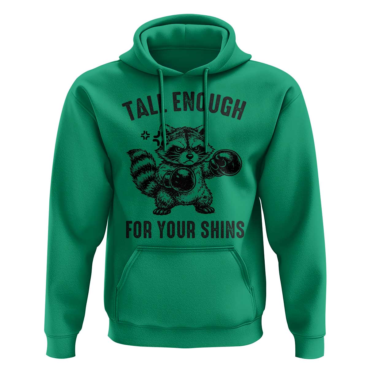 Tall Enough For Your Shins Hoodie Funny Raccoon Boxing Meme