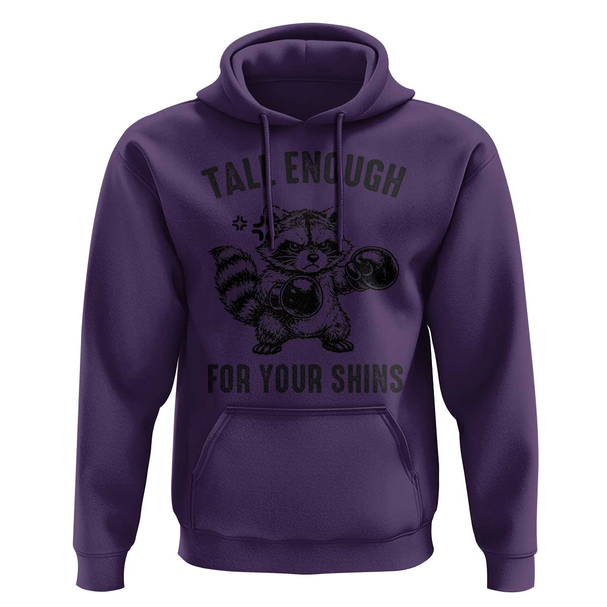 Tall Enough For Your Shins Hoodie Funny Raccoon Boxing Meme