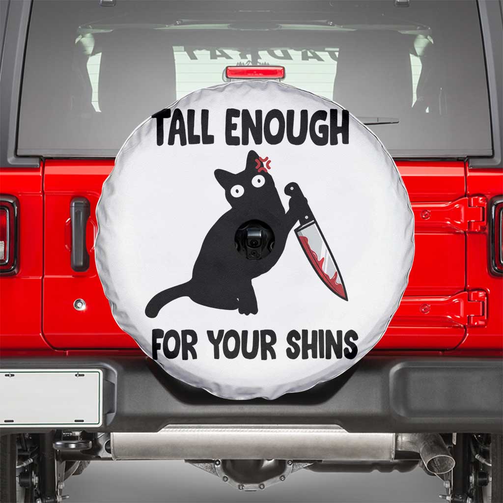 Tall Enough For Your Shins Spare Tire Cover Funny Cat Sarcastic Meme