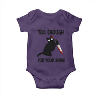 Tall Enough For Your Shins Baby Onesie Funny Cat Sarcastic Meme