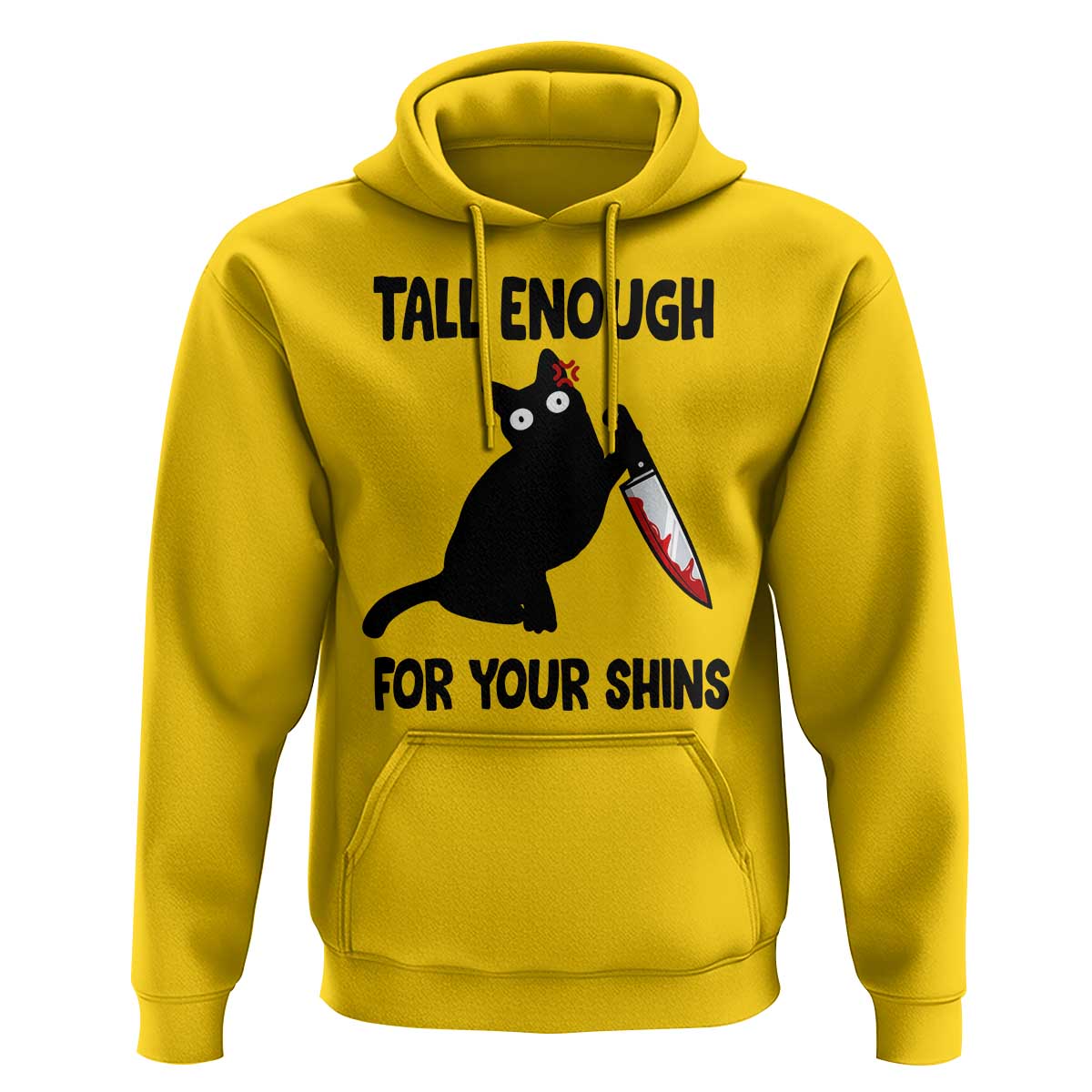 Tall Enough For Your Shins Hoodie Funny Cat Sarcastic Meme