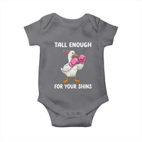 Tall Enough For Your Shins Baby Onesie Funny Goose Sarcastic Meme