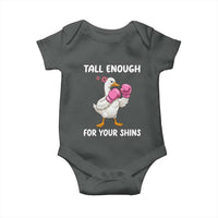 Tall Enough For Your Shins Baby Onesie Funny Goose Sarcastic Meme