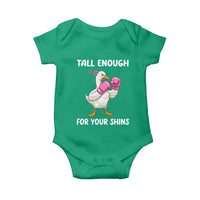 Tall Enough For Your Shins Baby Onesie Funny Goose Sarcastic Meme