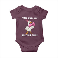 Tall Enough For Your Shins Baby Onesie Funny Goose Sarcastic Meme