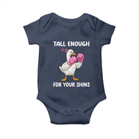 Tall Enough For Your Shins Baby Onesie Funny Goose Sarcastic Meme