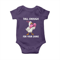 Tall Enough For Your Shins Baby Onesie Funny Goose Sarcastic Meme