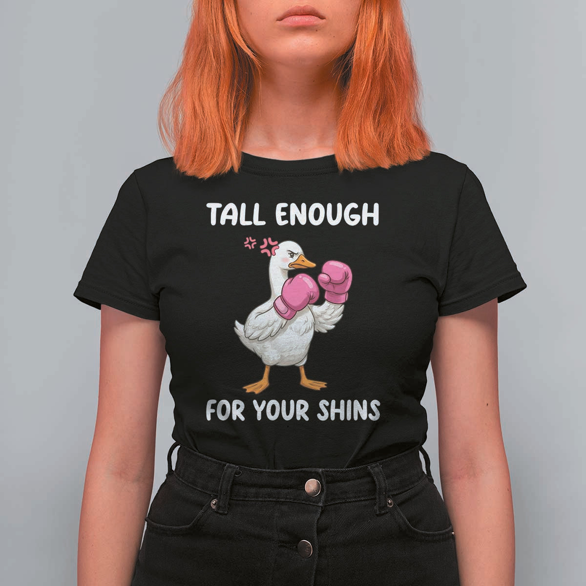 Tall Enough For Your Shins T Shirt For Women Funny Goose Sarcastic Meme