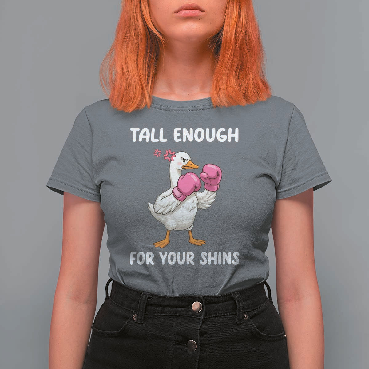 Tall Enough For Your Shins T Shirt For Women Funny Goose Sarcastic Meme