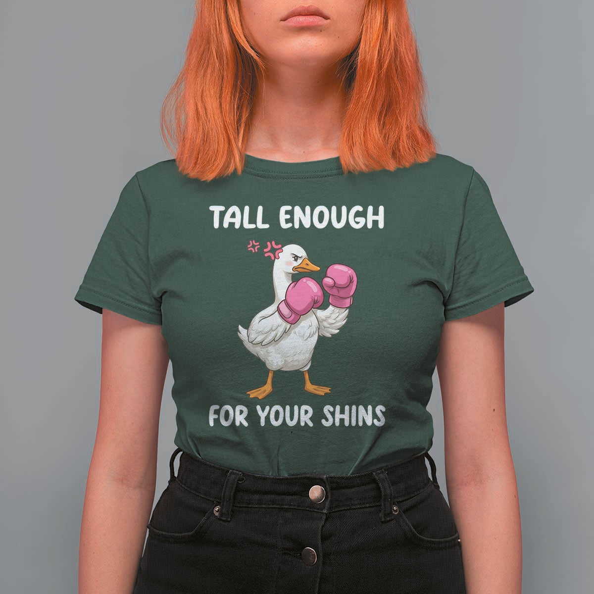 Tall Enough For Your Shins T Shirt For Women Funny Goose Sarcastic Meme