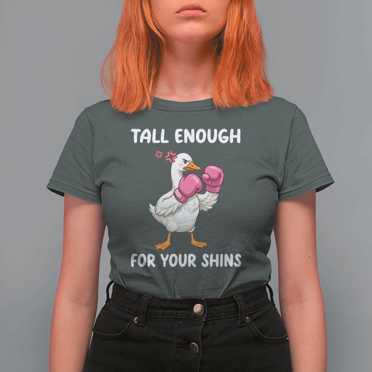 Tall Enough For Your Shins T Shirt For Women Funny Goose Sarcastic Meme