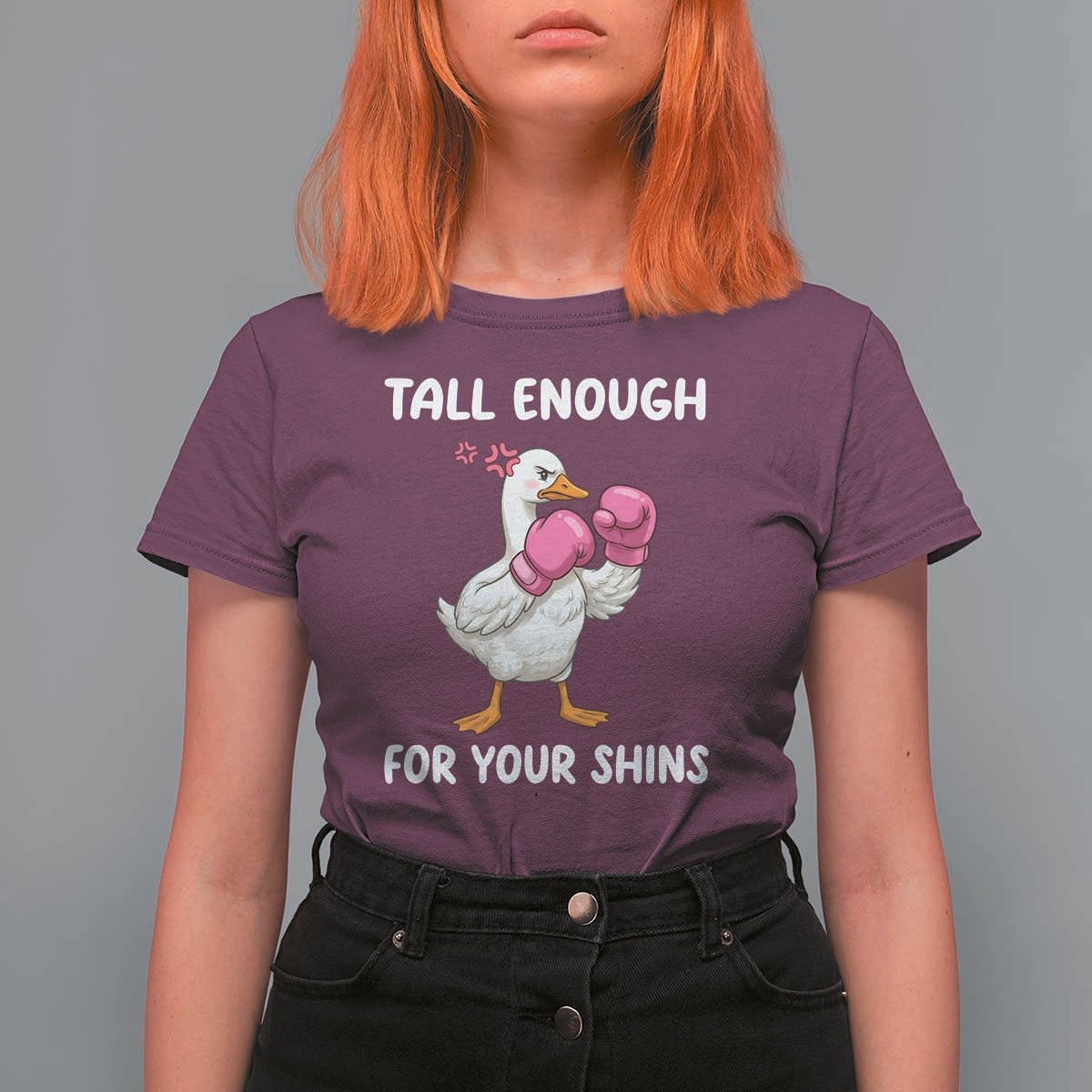 Tall Enough For Your Shins T Shirt For Women Funny Goose Sarcastic Meme