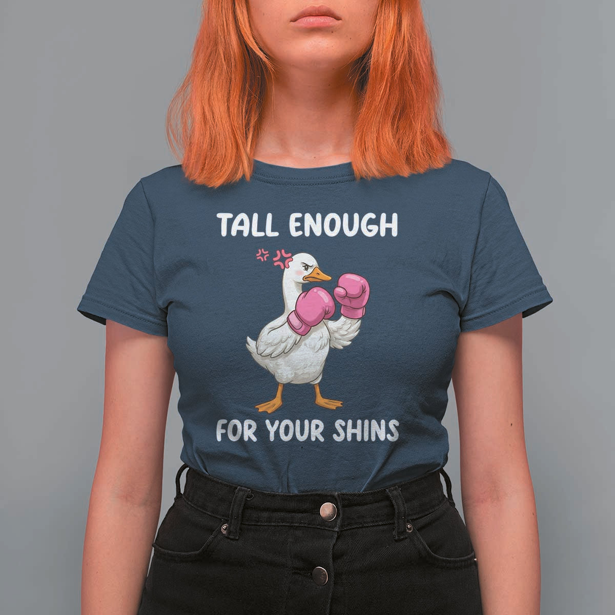 Tall Enough For Your Shins T Shirt For Women Funny Goose Sarcastic Meme