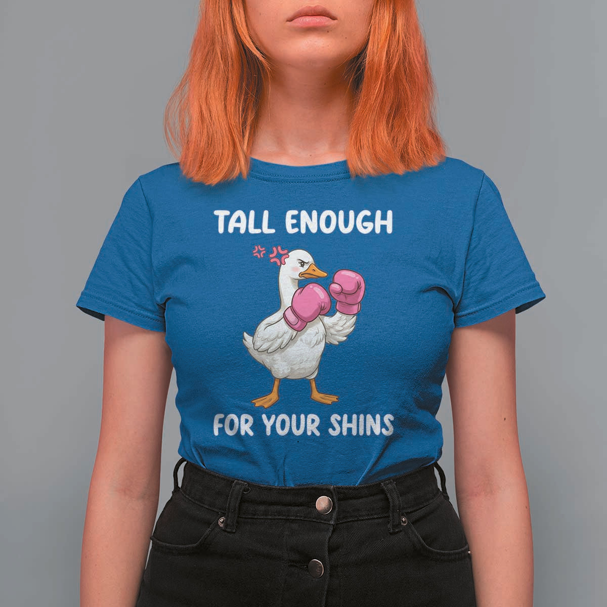 Tall Enough For Your Shins T Shirt For Women Funny Goose Sarcastic Meme