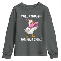 Tall Enough For Your Shins Youth Sweatshirt Funny Goose Sarcastic Meme