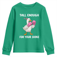 Tall Enough For Your Shins Youth Sweatshirt Funny Goose Sarcastic Meme