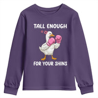 Tall Enough For Your Shins Youth Sweatshirt Funny Goose Sarcastic Meme