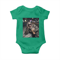 Bigfoot Drinking Iced Coffee Baby Onesie Funny Sasquatch Streetwear