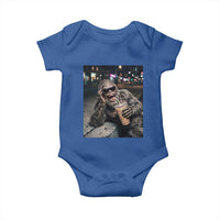 Bigfoot Drinking Iced Coffee Baby Onesie Funny Sasquatch Streetwear